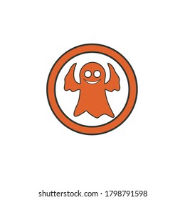 Victorian-Geist-Symbol auf weißem Hintergrund