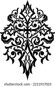 Victorian Gothic Cross with ornamental elements