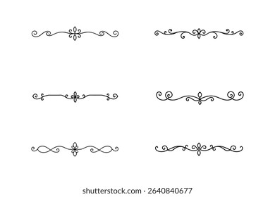 Victorian graphic divider vector art bundle