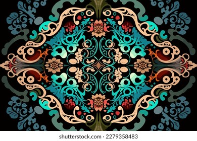 Victorian Lace nahtloses Muster. Abstrakte traditionelle Folk alte alte antike Stammes ethnische viktorianische grafische Linie. Ornate elegante Vintage Retro moderne minimale Stil für Textilien Gewebe
