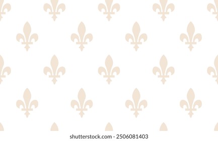 Victorian Lily Seamless pattern. Classic floral ornament, french flower decor