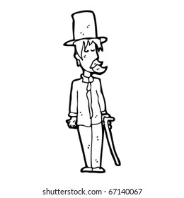 caricatura de un hombre victoriano