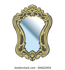 Victorian mirror vector illustration
