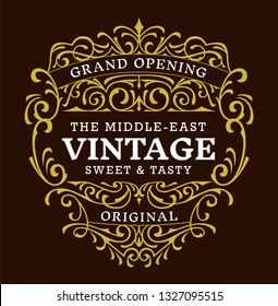 Victorian Ornamental Badges Classic Label Hipster Signage Design Element
