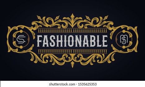 Victorian Ornamental Label Design Template