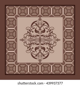 Victorian pattern. Endless pattern can be used for ceramic tile, wallpaper, linoleum, web page background