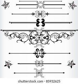 Victorian rule lines or decorative design elements 