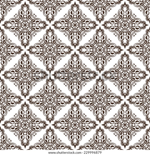 Victorian seamless pattern\
is on white