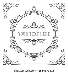 Victorian Squared Frame Royal Borders Corners Stock Vector (Royalty ...