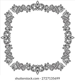 Diseño de marco circular decorativo de estilo victoriano