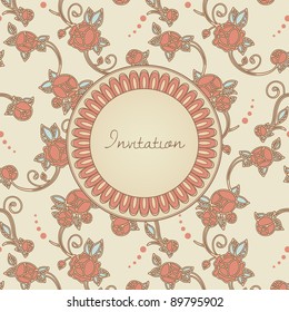 Victorian style invitation card