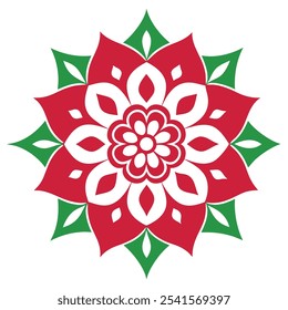 Estilo victoriano mandala patrón floral arte de la Ilustración vectorial.