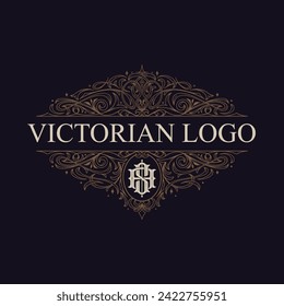 Victorian style monogram with initial AS or SA. Badge logo design. can be applied on stationery, invitations, signage, packaging, or even as a branding element and etc