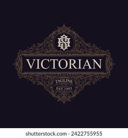 Victorian style monogram with initial AS or SA. Badge logo design. can be applied on stationery, invitations, signage, packaging, or even as a branding element and etc