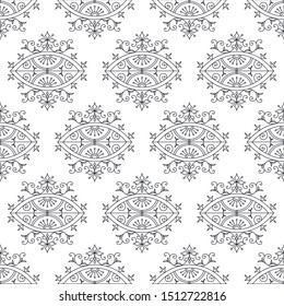 Victorian style seamless pattern for wallpaper design.
