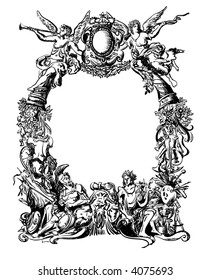 Victorian styled heraldic frame