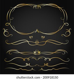 victorian swirls series of vintage victorian vector dividers and edge hand drawn victorian swirls line nails hand antique boundary golden drawn medieval darkness rich ornate yellow beauty series art c