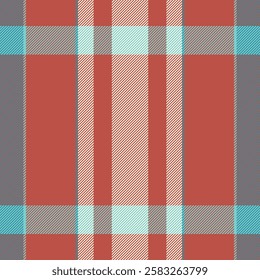 Victorian texture tartan background, tee plaid vector check. Figure pattern fabric textile seamless in red and old lace colors palette.