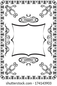 Victorian tracery frame on white