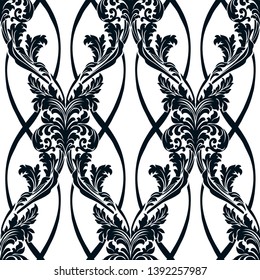 Victorian vector ornament, beautiful pattern, Damascus style