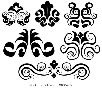 victorian vector ornamental design elements