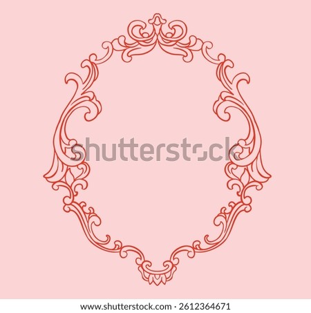 Victorian vintage crest frame. Vintage decor frame.