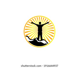 Victorious Leadership Logo Design Vector Template, Freedom People Logo