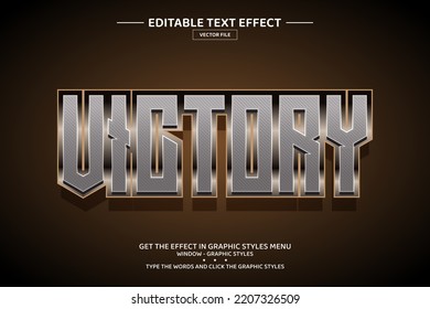 Victory 3D editable text effect template