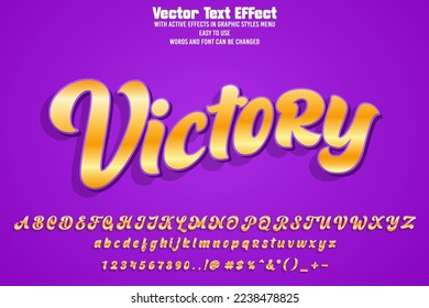 victory 3d editable text effect