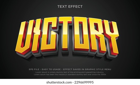 Victory 3d editable text effect	