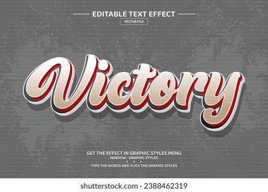 Victory 3D editable text effect template