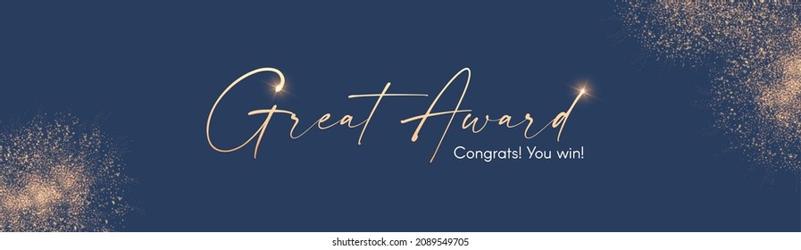 Diseño del premio Victoria abd. Resumen de fondo brillante con efecto oro.