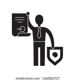 Victory award black vector concept icon. Victory award flat illustration, sign
