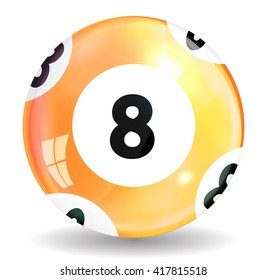 Victory Ball for the game of lottery. Jack pot. Vector Illustration. EPS10