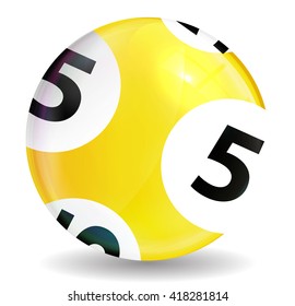 Victory Ball for the game of lottery. Jack pot. Vector Illustration. EPS10