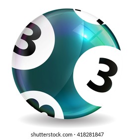 Victory Ball for the game of lottery. Jack pot. Vector Illustration. EPS10