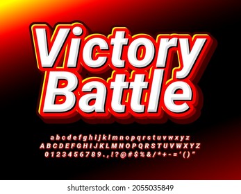 Victory Battle Flaming Red Text Effect