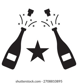 Victory Flasche Symbol Element Vektordesign