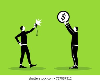 Victory. Business vector concept illustration.