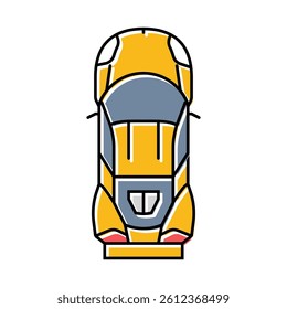 victory car top view color icon vector. victory car top view sign. isolated symbol illustration