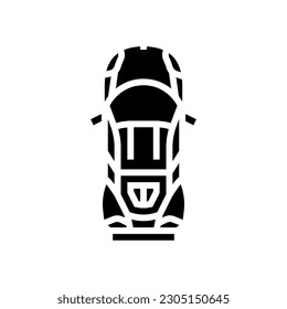 victory car top view glyph icon vector. victory car top view sign. isolated symbol illustration