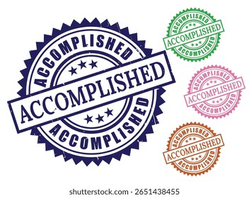 Victory Certified Stamp Set, Achieved Milestone Badge Vector