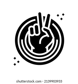 victory championship glyph icon vector. victory championship sign. isolated contour symbol black illustration