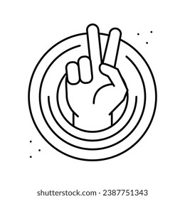 victory championship line icon vector. victory championship sign. isolated contour symbol black illustration