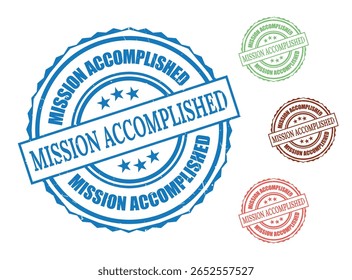 Victory Completed Stamp Set, Mission Accomplished Grunge Icons