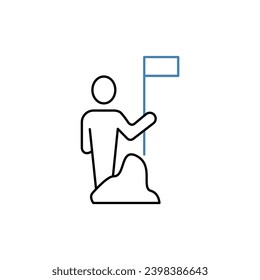 victory concept line icon. Simple element illustration. victory concept outline symbol design.