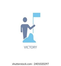 victory concept line icon. Simple element illustration. victory concept outline symbol design.