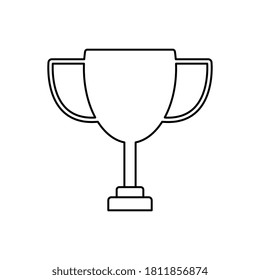 Victory cup icon. First place cup. Minimalistic Trophy cup.