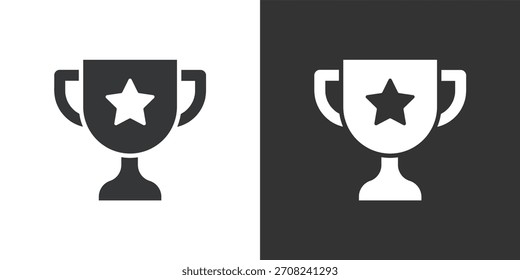 Icono de la Copa de la Victoria. Icono de la serie de glifos sólidos