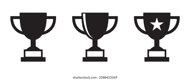 The victory cup is the symbol that represents the award that the winners deserve. The sign that rewards the user on web and mobile applications.